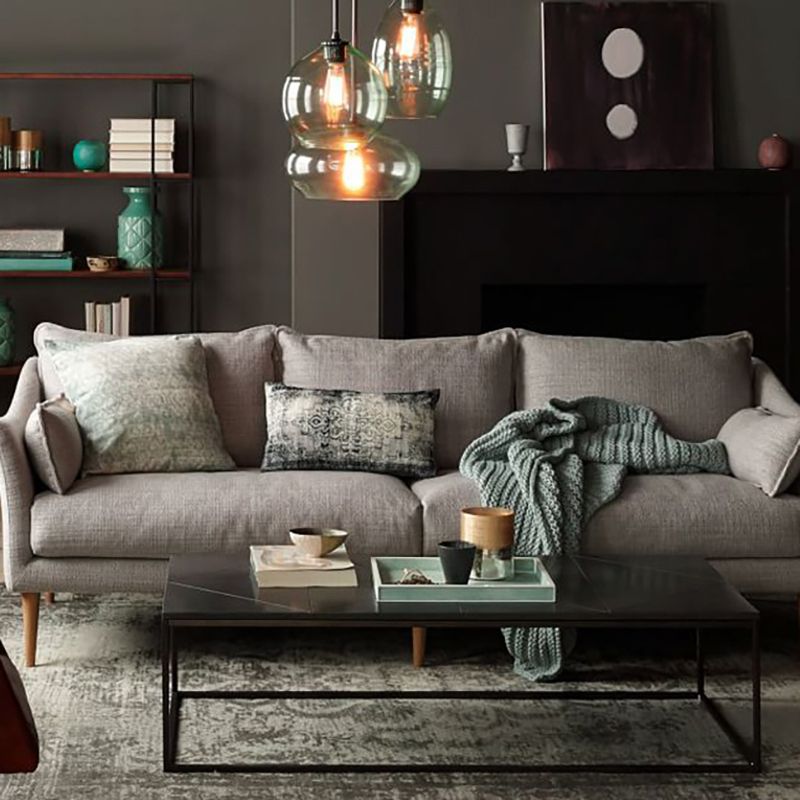 Moderne standaard houten benen stoffen bank kussens sofa voor woonkamer