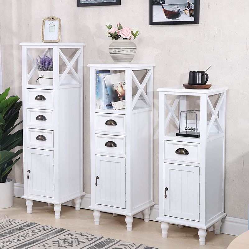 Wood Modern Cabinet Rectangular Minimalist Side Cabinet with Drawer