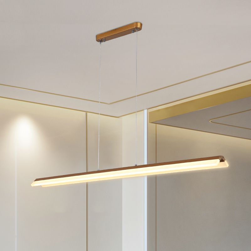 Lineair eiland hanglamp modern metalen metalen licht hanglampje