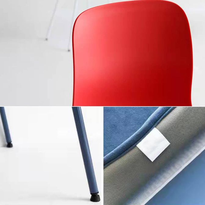 Sedia da pranzo contemporanea sedie laterali senza braccio con gambe di metallo per cucina