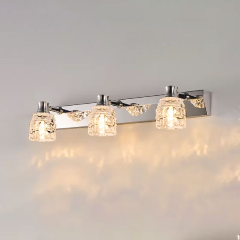 Makeup Mirror Light Modern Simple Stainless Steel Mirror Lamp Fixture for Bathroom Toilet