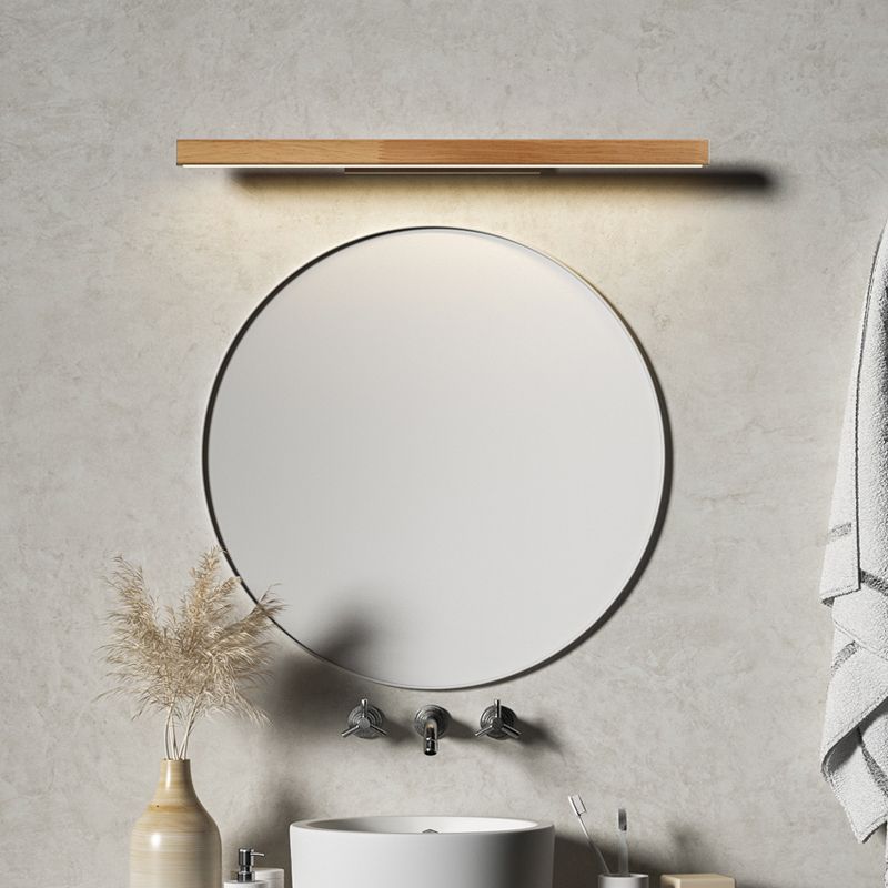 Linear Vanity Lighting Modern Style Wood 1 Light Vanity Wall Sconce
