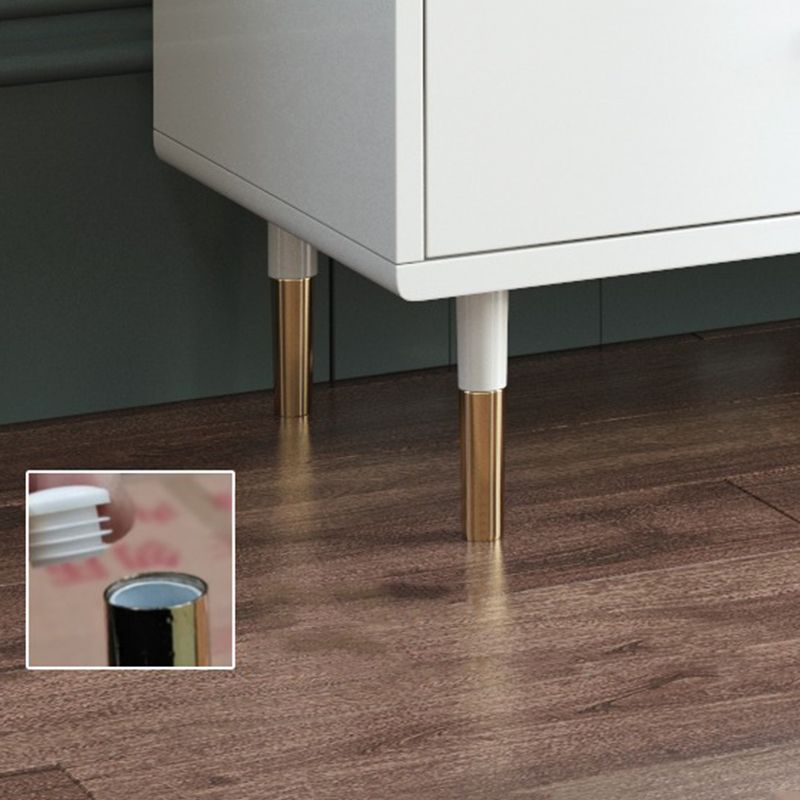 Living Room White 32"L Buffet Table Multi Drawer Simple Style Dining Table