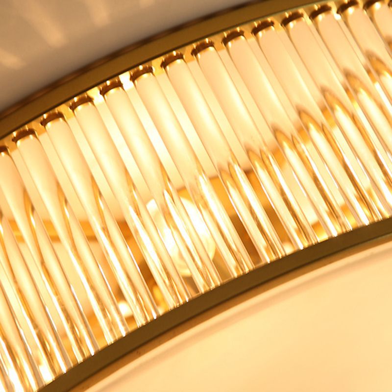 Crystal Drum Flush Mount Modern Flush Mount Light Fixtures for Living Room