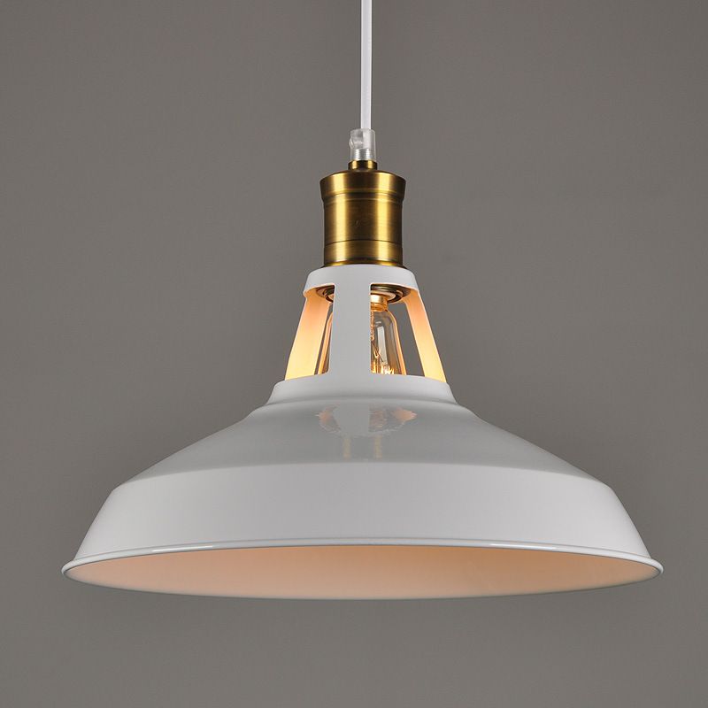 Shaded Restaurant Pendant Lighting Fixture Industrial Style Metal Hanging Light Kit