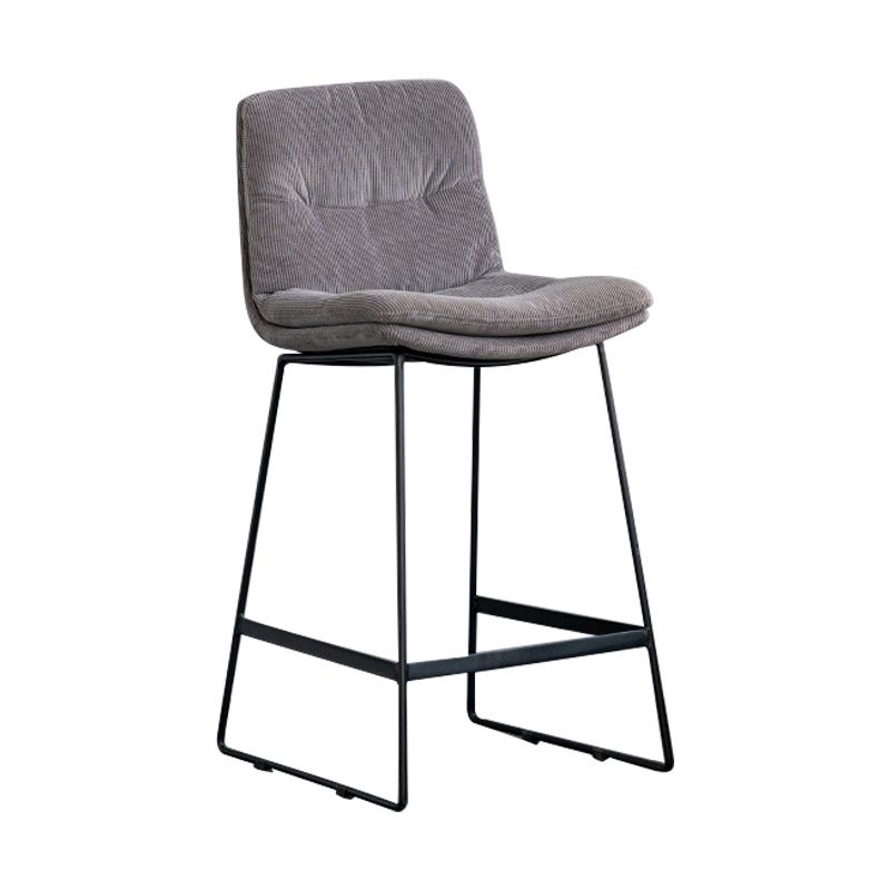 Scandinavian Armless Beauty Salon Stool Matte Finish Upholstered Bar Stools