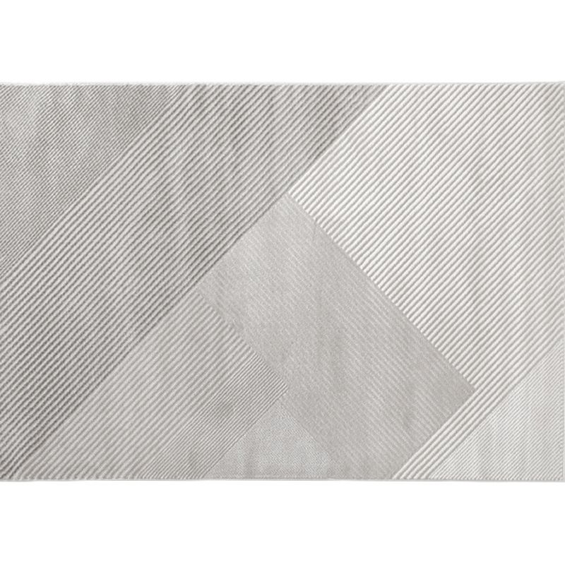 Casual Modern Area Rug Beige Polyester Area Crapet Stripe Pattern Easy Care Rug for Living Room