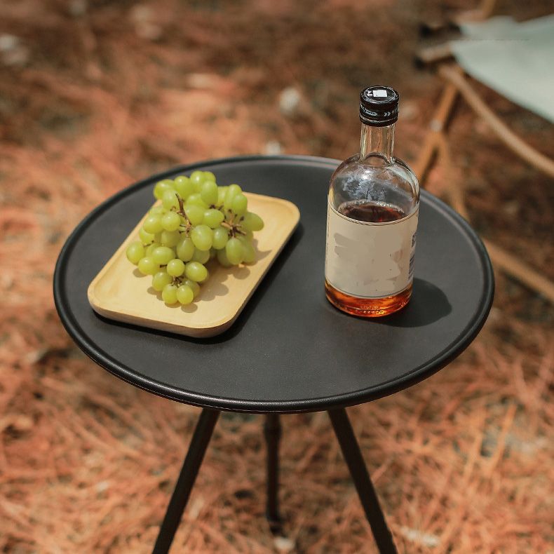 Industrial Metal Foldable Side Table Round Lift Dining Table