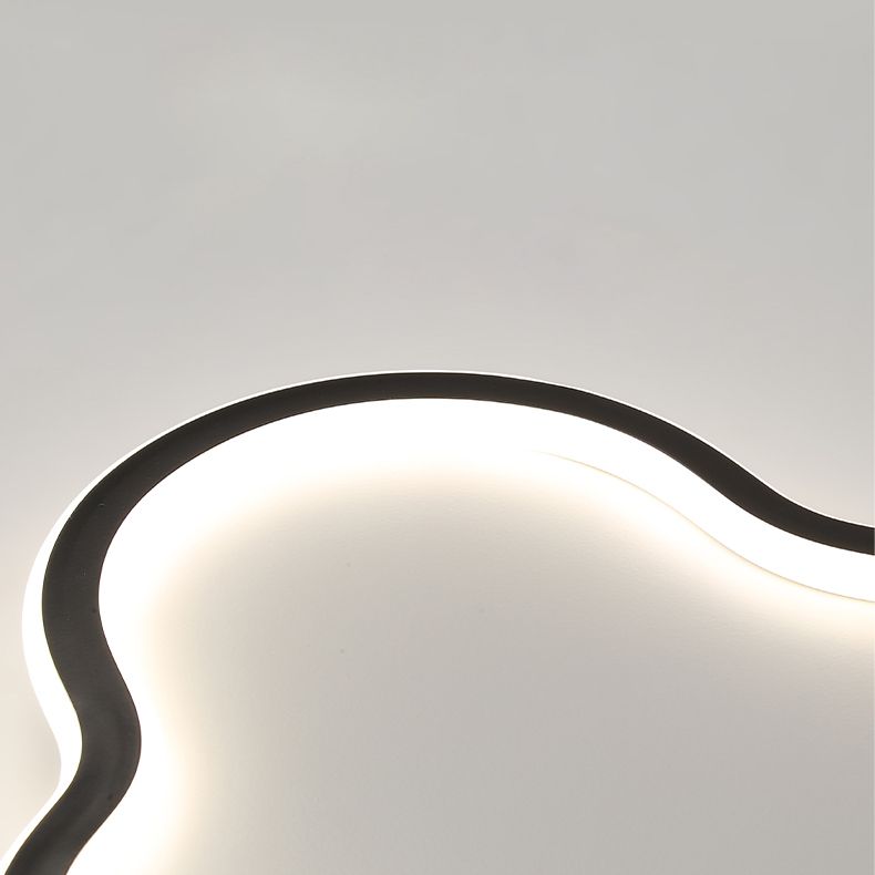 Accesorio de techo LED de nube acrílica en soporte empotrado de hierro forjado de estilo conciso moderno