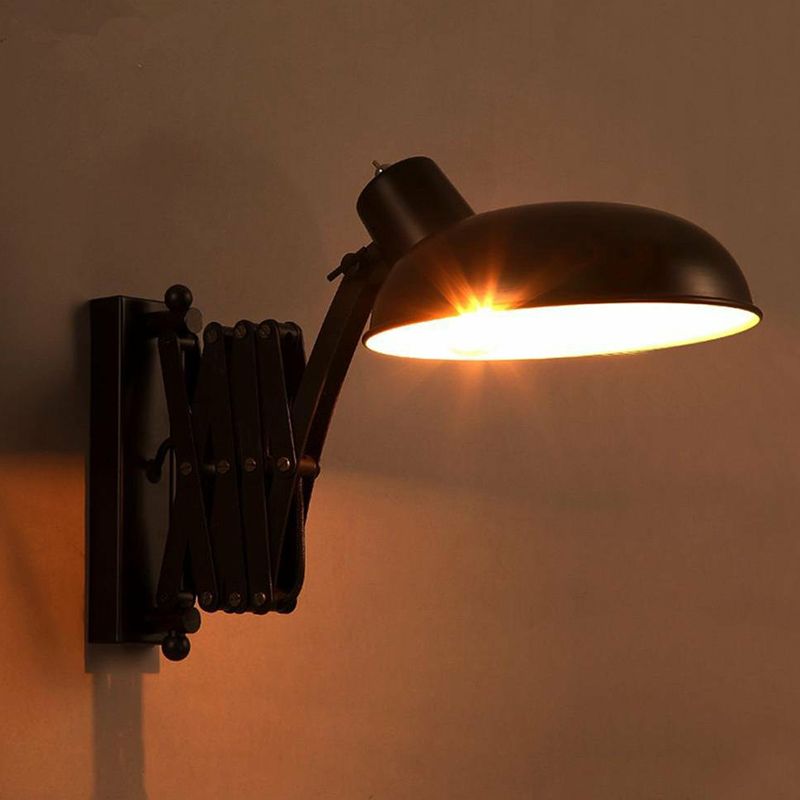 A 1 bulb armettola bocconciglia lampada a parete retrò retrò lampada da lettura montata a parete per dormitorio