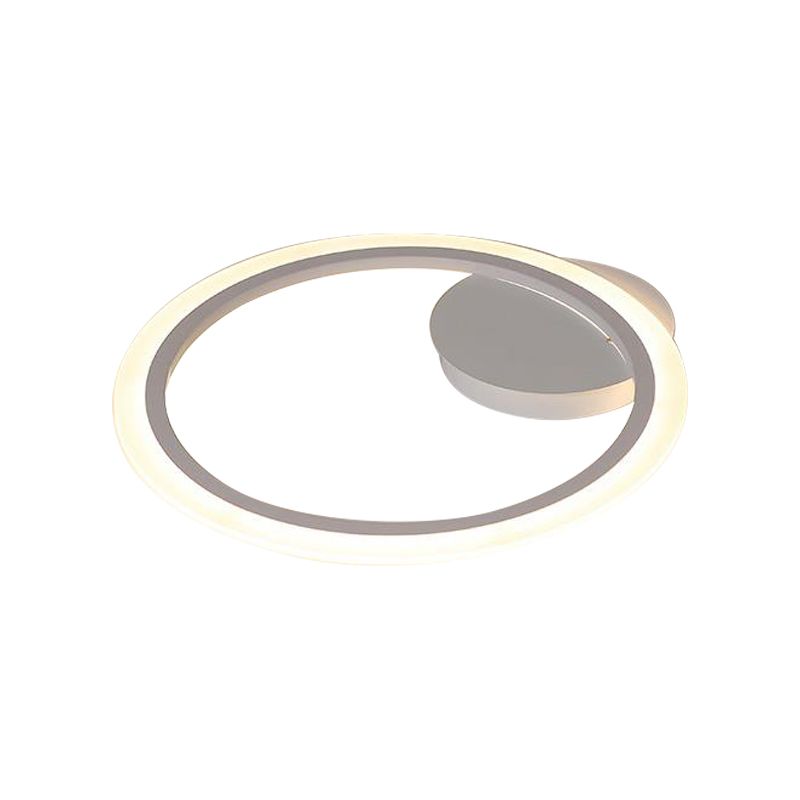 1/2/3 Licht Ring Slaapkamer Plafond Licht Armatuur Moderne Acryl Unieke Verlichting Armatuur in Wit, Warm/Wit