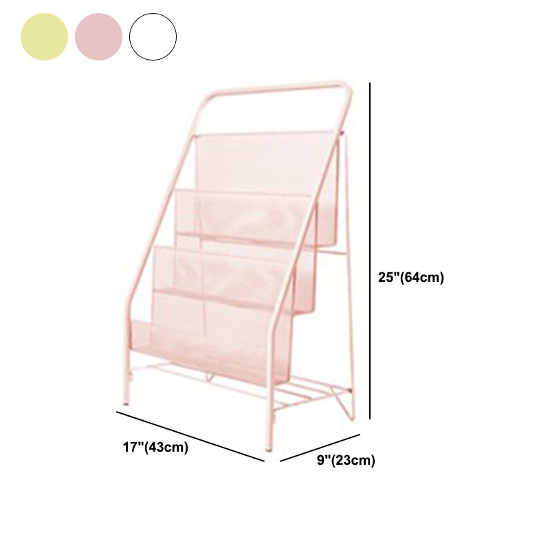 Industrial Ladder Bookcase Metal Vertical Book Shelf for Home Office