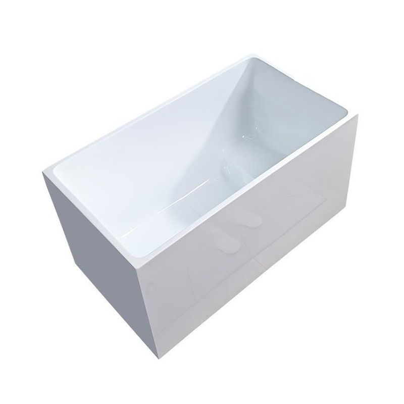 Soaking Acrylic Bathtub Antique Finish Rectangular Back to Wall Bath Tub