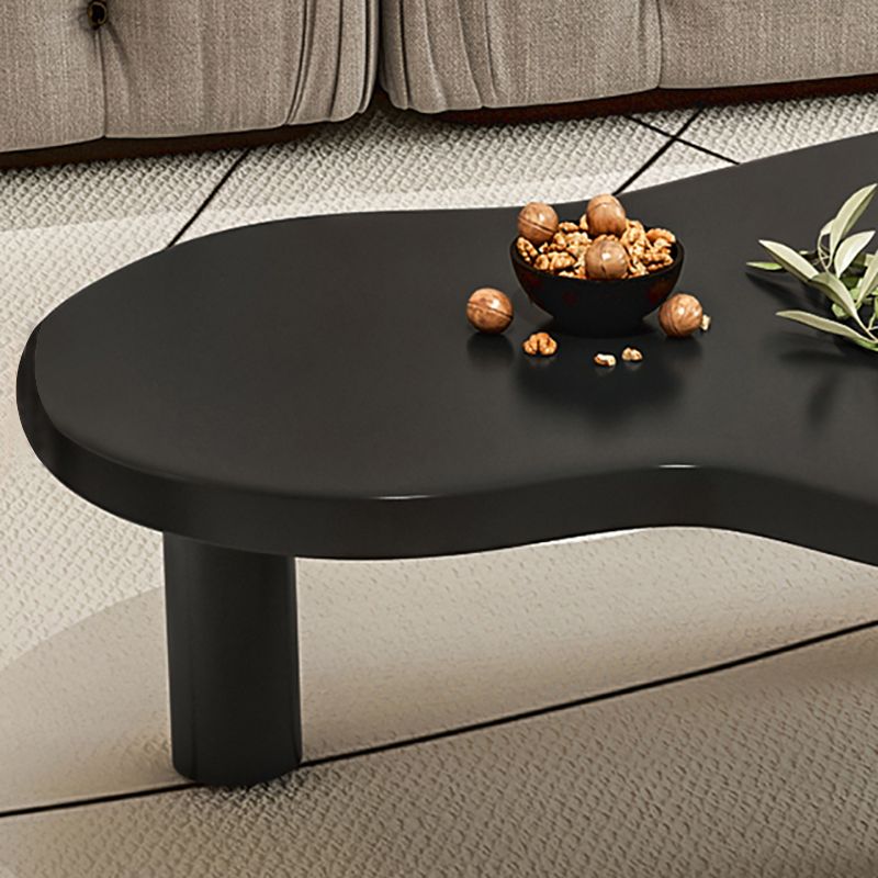 Modern Wood 3 Legs Cocktail Table Free Form Coffee Table - White