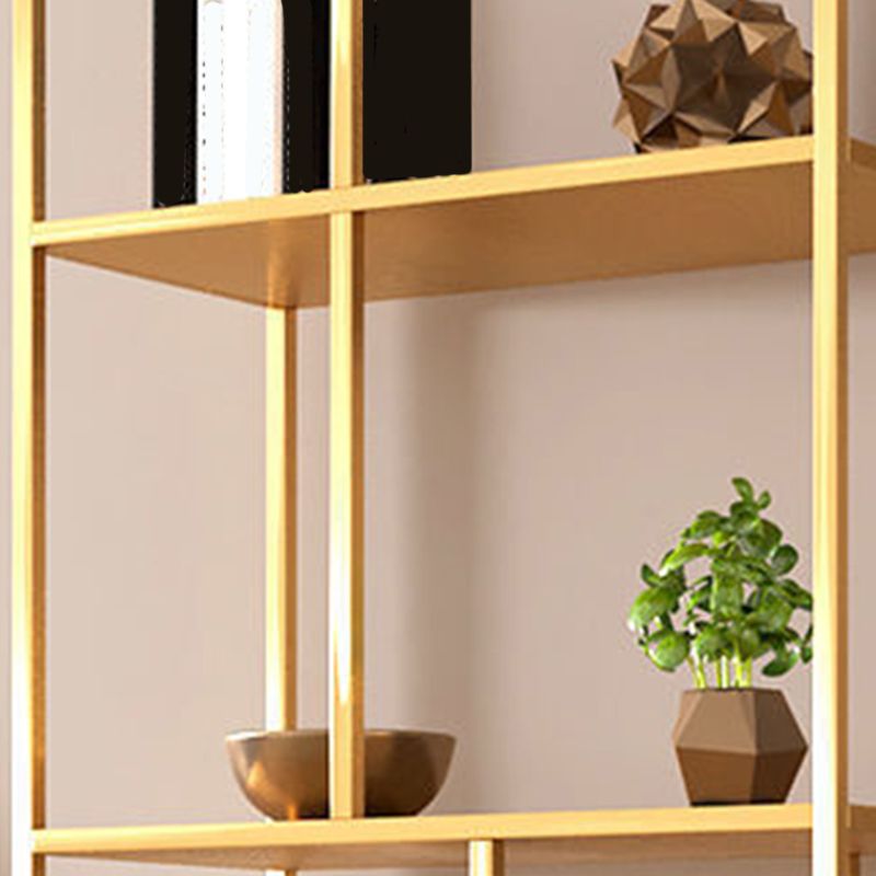 Contemporary Iron Open Etagere Bookshelf Multi Shelf Vertical Bookcase for Study Room