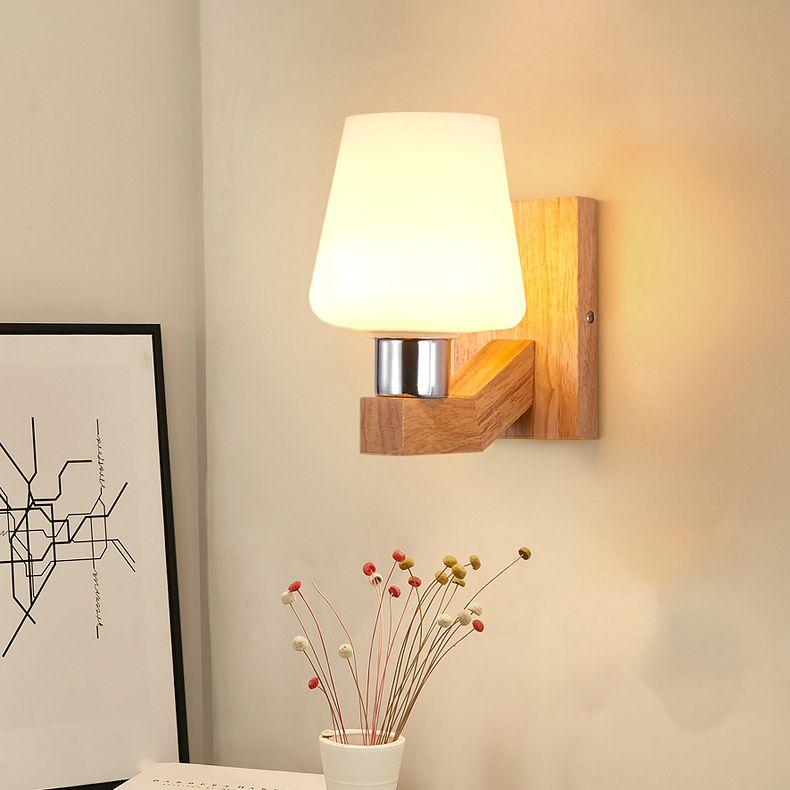 Einzigartige Schatten Wandbeleuchtung moderner Glas 1 Lichter Leuchten Lampe mit Lampenschirm