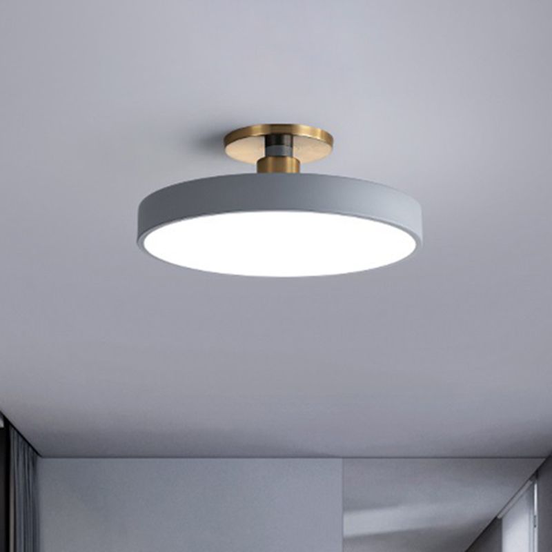 Circular Ring Acrylic Semi Flush Mount Lighting Modern LED Semi Flush Ceiling Light Fixture