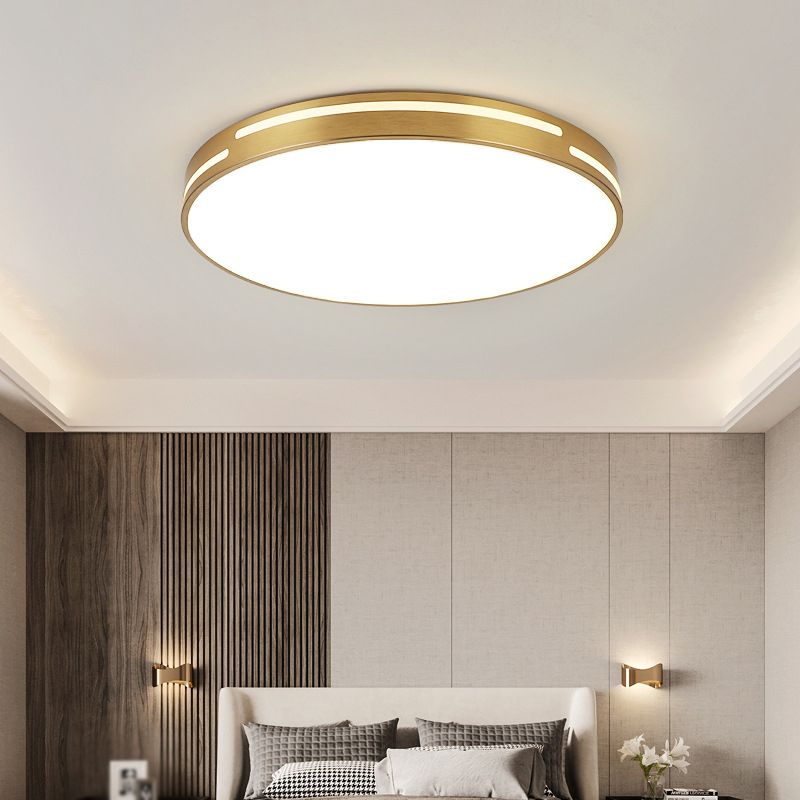 Nordic Style Flush Mount Light Metal Ceiling Light in Gold for Living Room