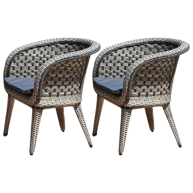 Wicker Bistro Set for Small Places 1/2/3/4/5 Pcs Contemporary Bistro Table Set