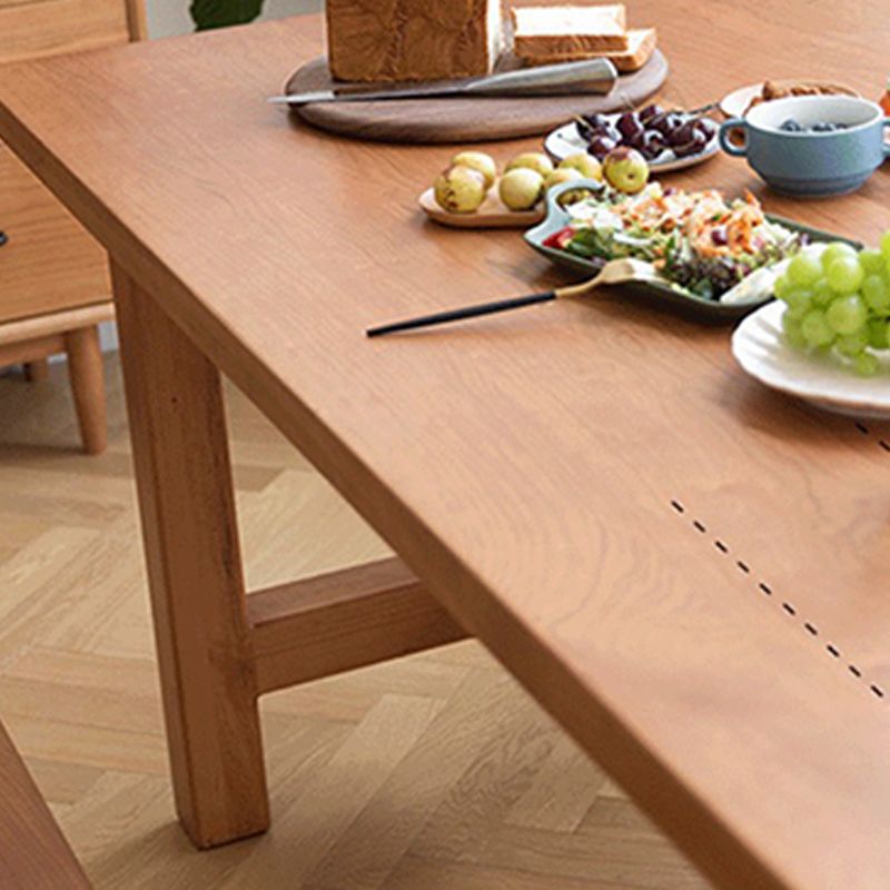 Rectangle Trestle Dining Table Modern Wood Table for Dining Room