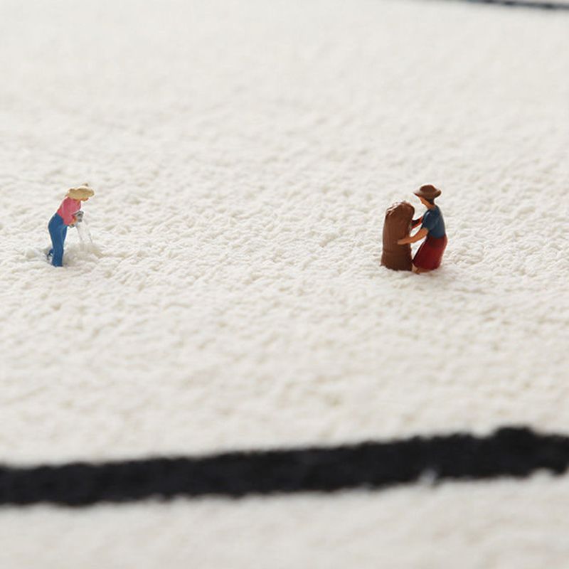 Simplicity Carpet Modern Area Rug Polyester Stain Resistant Area Rug for Living Room