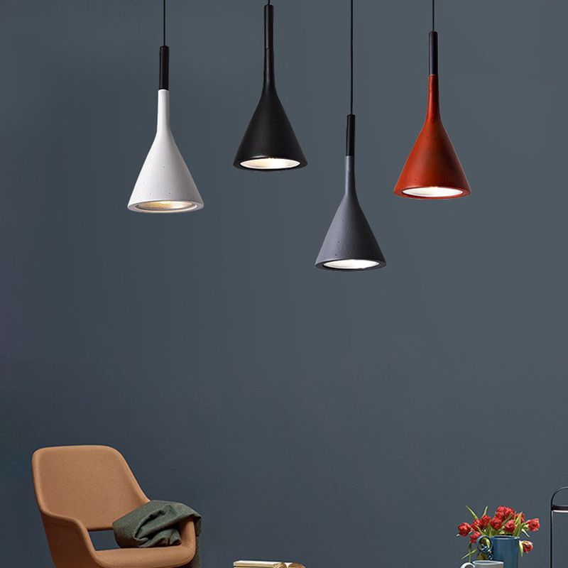 5.9 "brede macaroon mini hangend licht met hars kegel schaduw moderne stijl enkele lampverlichting voor slaapkamer