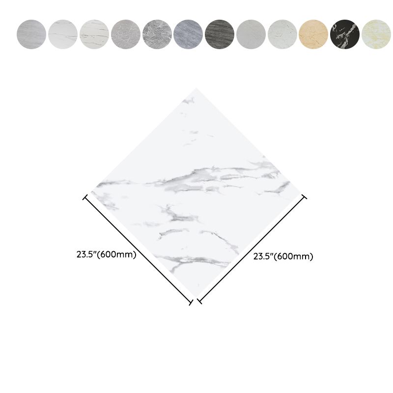 Peel and Stick PVC Flooring Low Gloss Imitation Marble Waterproof Square Vinyl Flooring