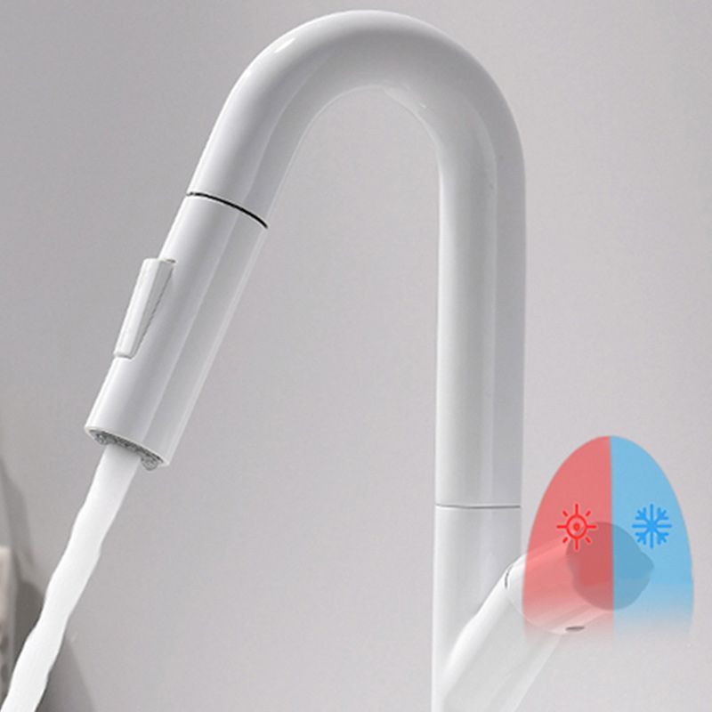 Knob Handle Pull Faucet Brass Deck Mounted Bathroom Sink Faucet