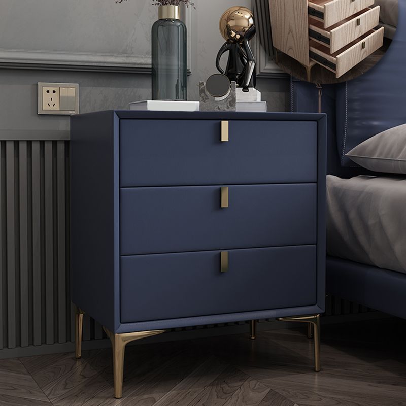 Solid Wood Drawer Storage Night Table 2 Drawer Modern Bed Nightstand