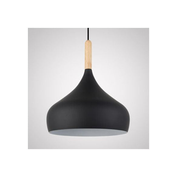 Aluminum Onion Shade Suspension Light Balcony Hallway 9.5/12/14 Inch Wide 1 Bulb Contemporary Pendant Light