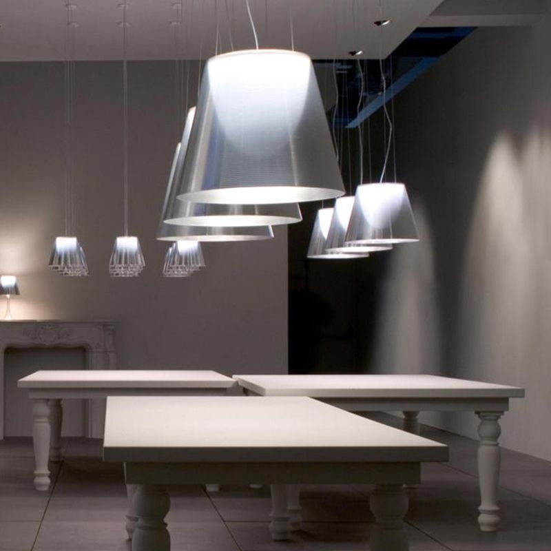 1 Light Barrel Hanging Pendant Modern Style Metal Hanging Lighting for Living Room