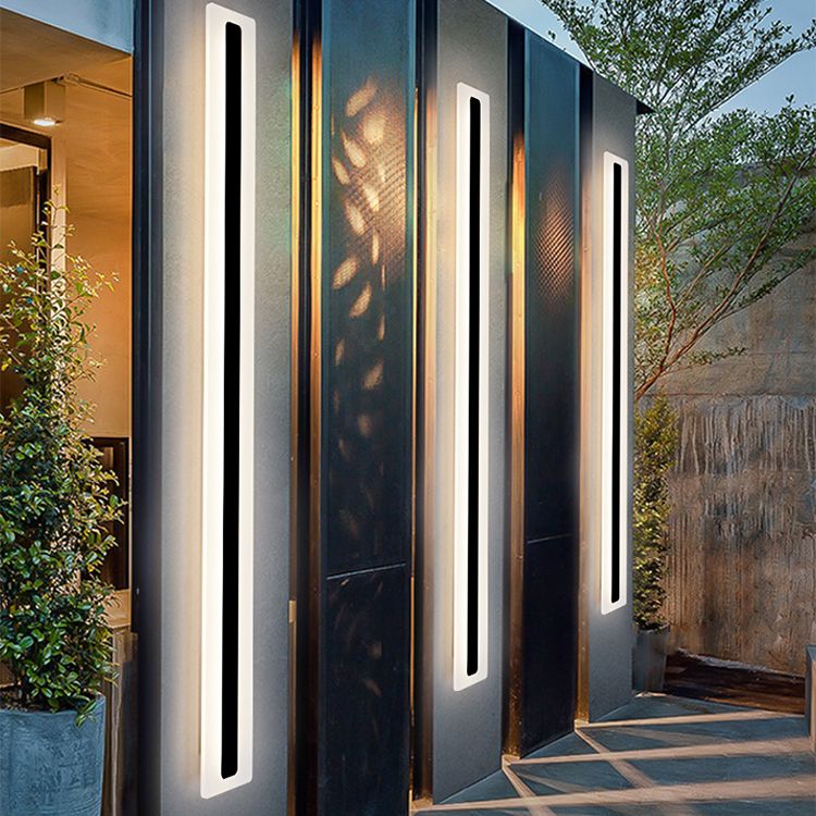 LAMPE MUR MUR simple Nordique LED moderne Long Strip Wall Lampe Forme pour le salon