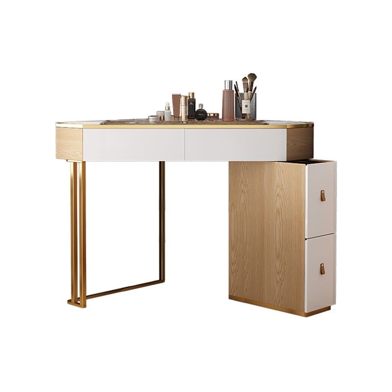 Scandinavian Wooden Make-up Vanity 4 Drawer Vanity Dressing Table