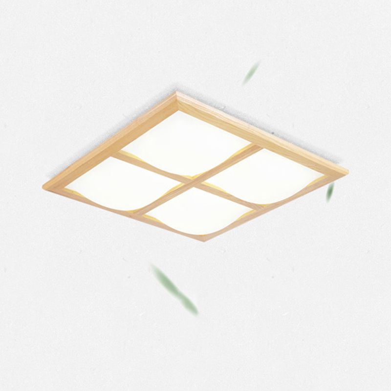 Japanische Stil Ultra-Thin Flush Mount Beleuchtung Holz-Schlafzimmer LED-Unterputz-Halterung