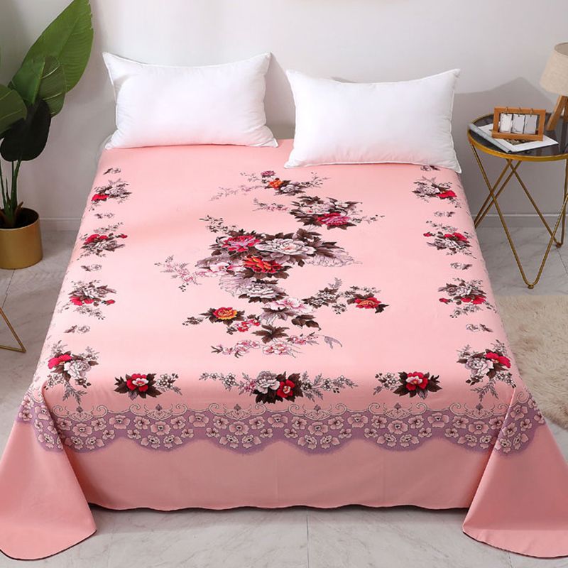 Sheet Sets Cotton Floral Printed Super Soft Breathable Wrinkle Resistant Bed Sheet Set