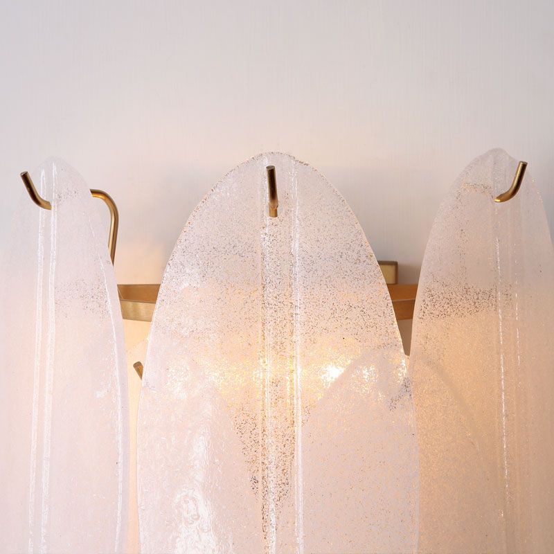 Oval-Shaped Wall Lighting Modernism Style White Glass 3 Lights Hallway Wall Sconce Light