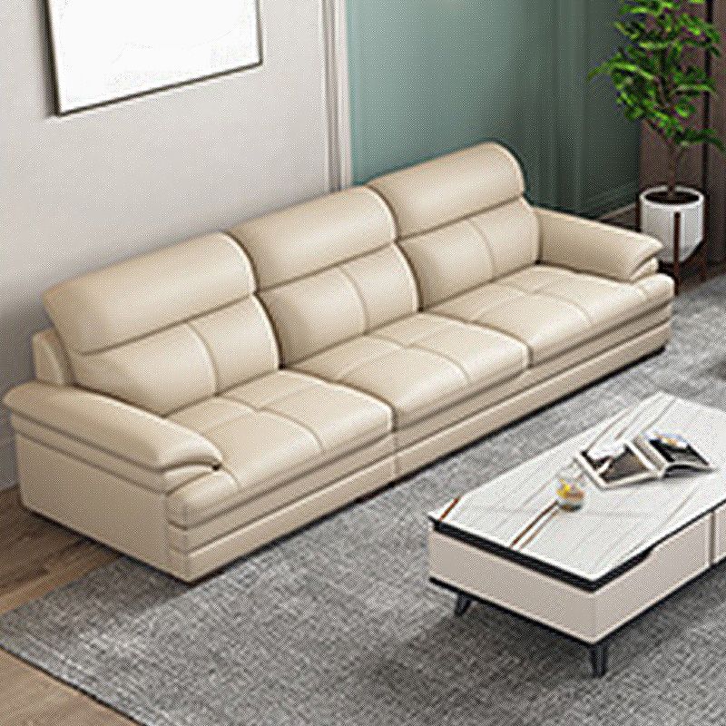 Genuine Leather High Back Pillow Top Arm Sofa and Sectional with Wear Resistant