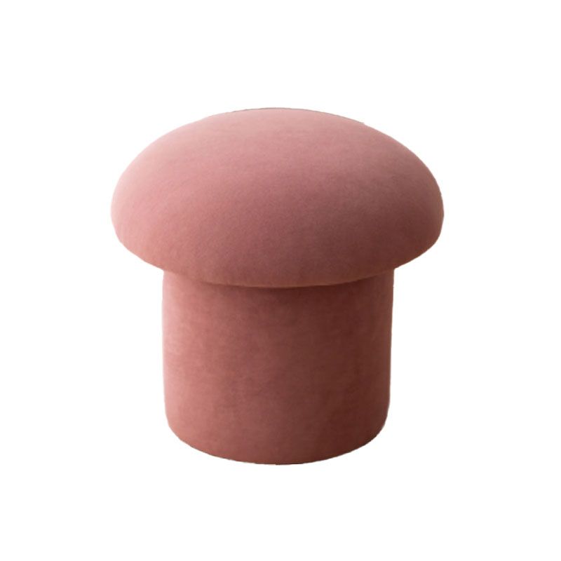 Plain Pouf Mushroom Shaped Sherpa Fade Resistant Upholstered Pouf Ottoman
