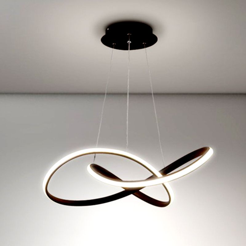 Modern Dining Room Lighting Twisting Suspended Lighting Fixture Acrylic