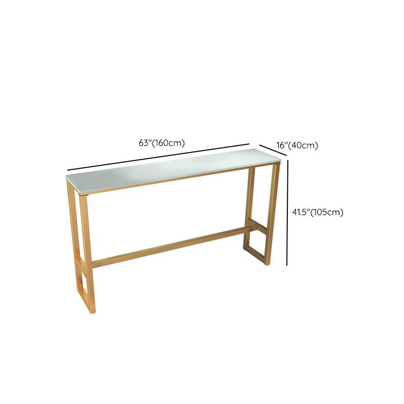 Glam Bar Height Table Faux Marble Top Bistro Table for Patio Use