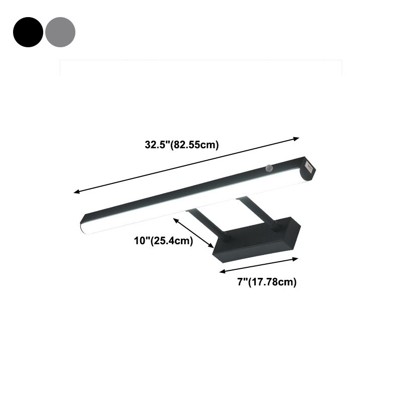 Lineaire schaduw metalen wand sconce moderne 1 licht spiegel wand gemonteerde verlichting