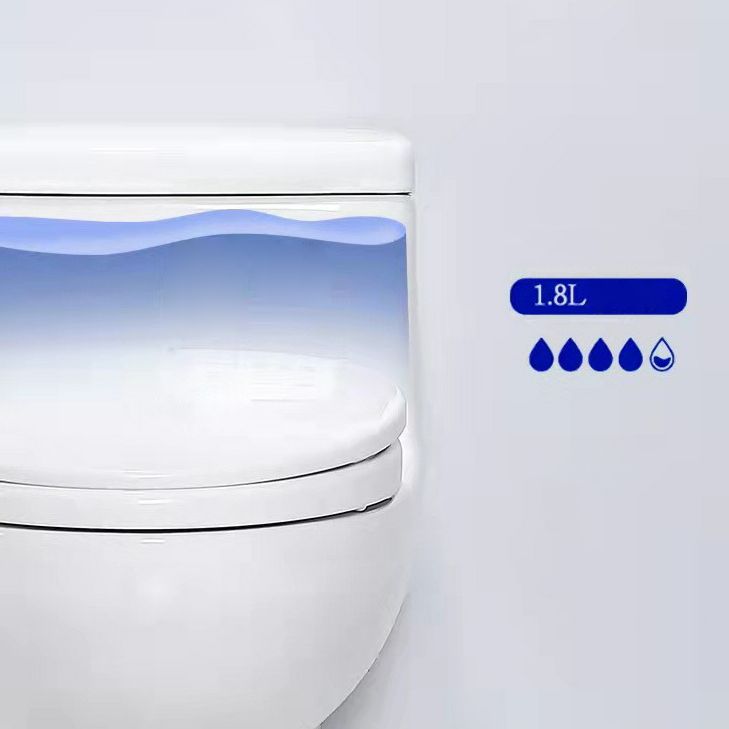 Traditional Ceramic Toilet Bowl One Piece Flush Toilet with Toilet Seat