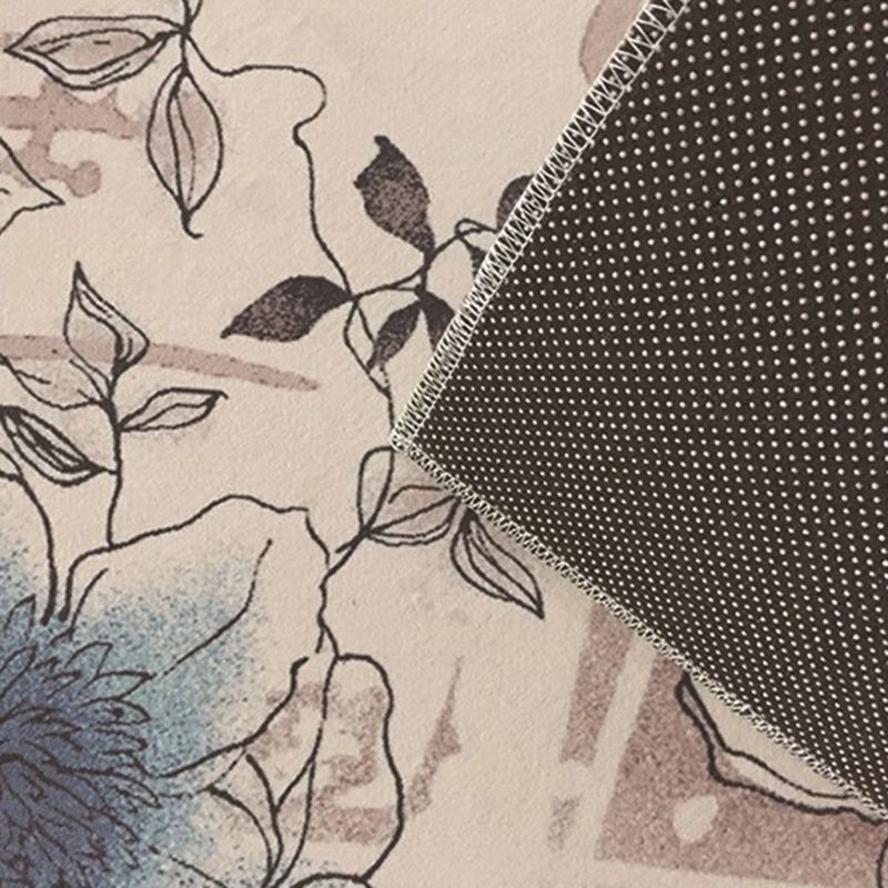 Modern Green Rug Polyester 3D Print Rug Tear Resistant Rug for Drawing Room