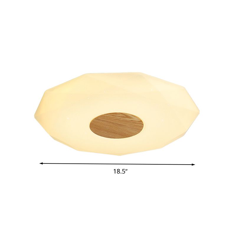 Moderne Geometrische Acryl Flush Mount Licht 14.5"/18.5"/22.5" W LED Witte Flush Light Fixture in Warm/Wit/3 Kleur Licht