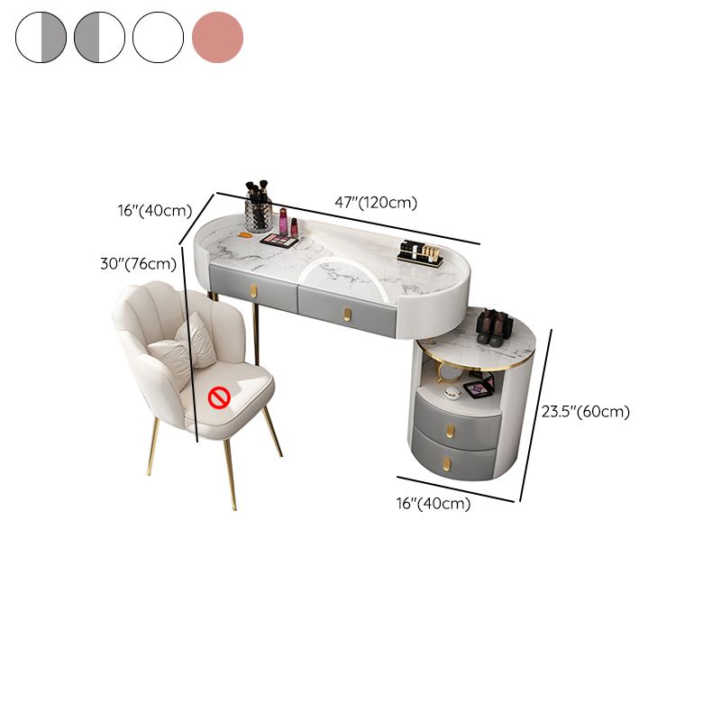 Adjustable Makeup Counter Lights Vanity Dressing Table with Drawer