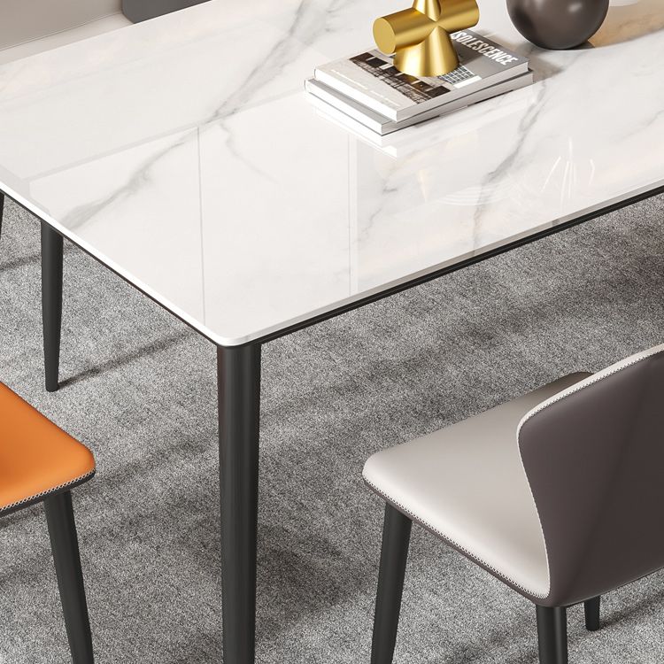 Modern Dining Table Set 1/4/5/7 Pcs Rectangle Dining Table Set with Wingback Chairs