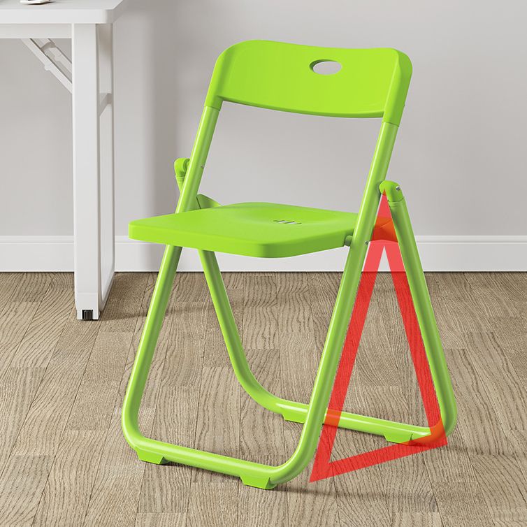 Chaise de salle à manger contemporaine en plastique, chaise à dossier ouvert avec 4 pieds pour usage domestique