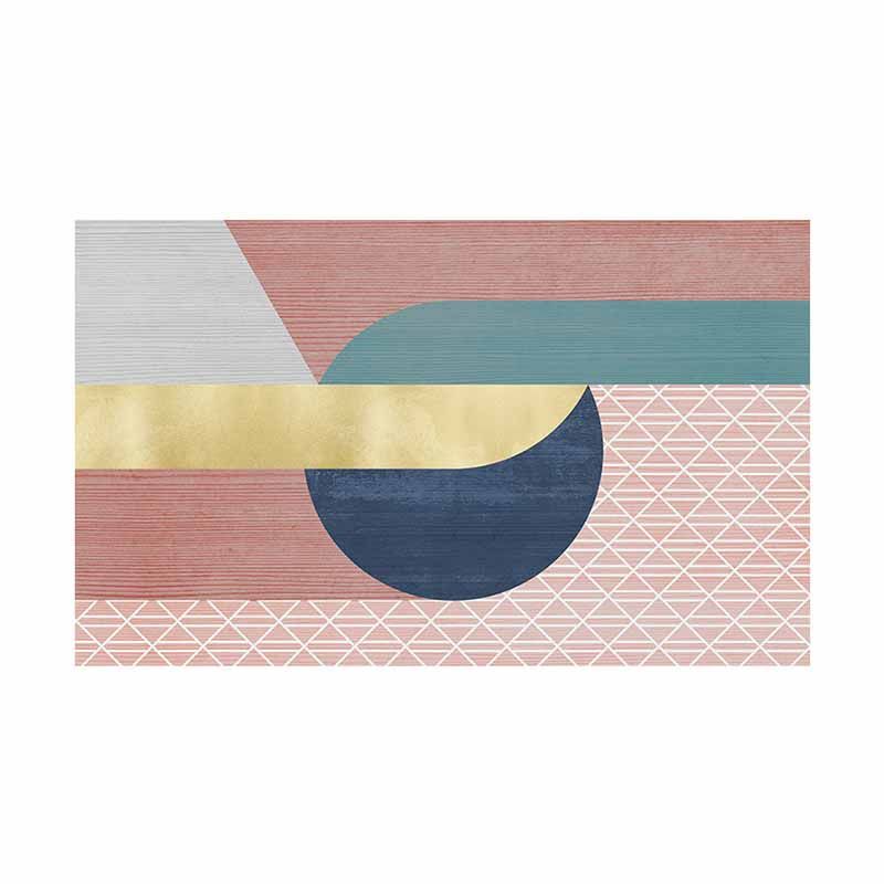 Gorgeous Polyester Carpet Modern Houndstooth Pattern Rug Living Room Carpet with Non-Slip Backing