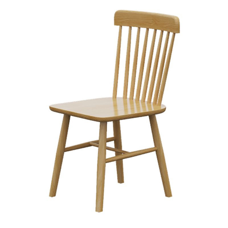 Solid Wood Dining Set 1/5 Pcs Rectangle Dining Table with Slat Back Chairs