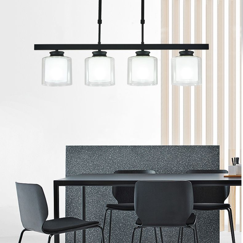 4 Éclairage pendentif à cylindre léger